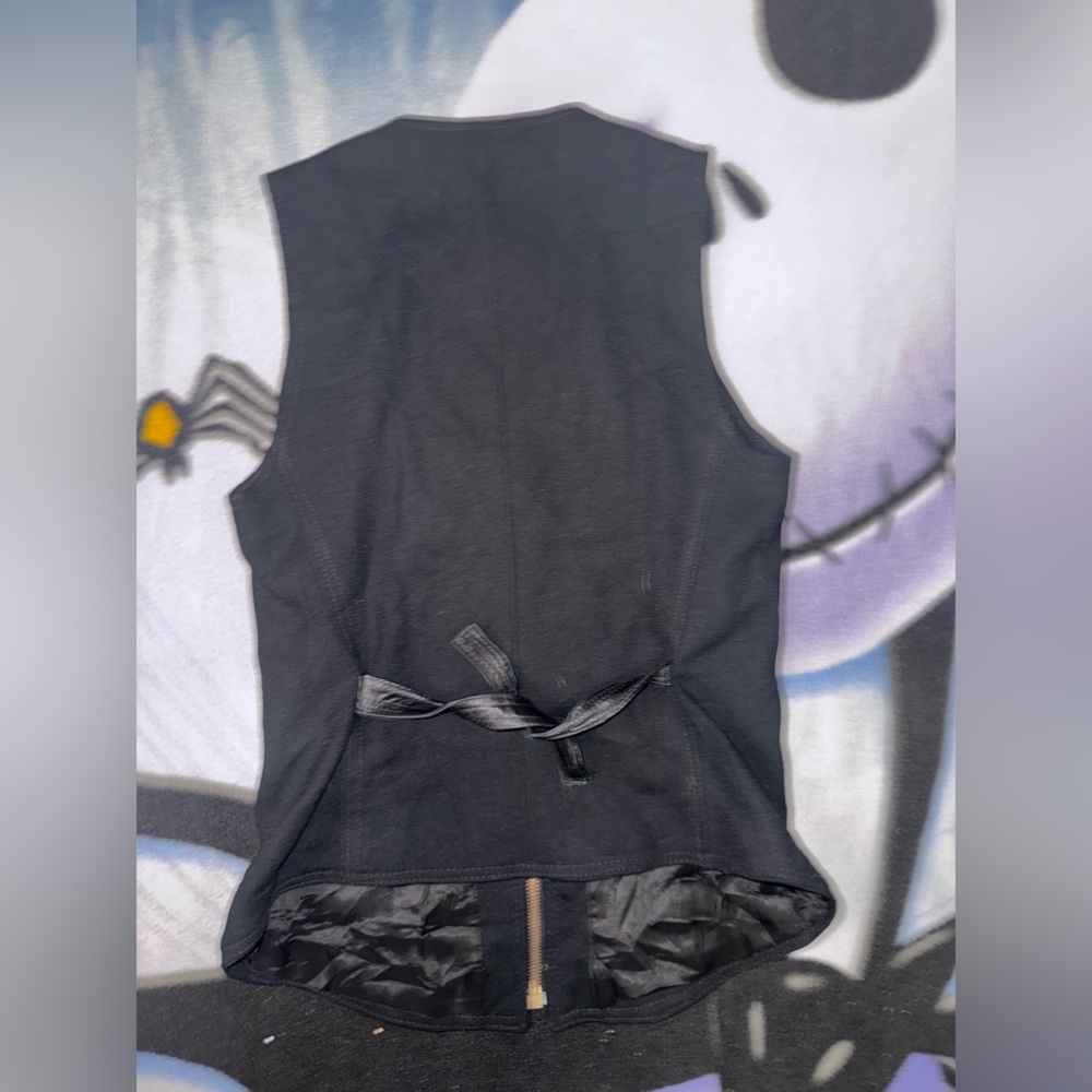 Alberto Makali Black Leather Zip-Front Vest - Picture 4 of 4